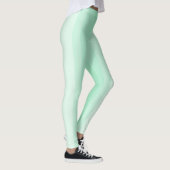 Mint Green White Striped Trendy Modern Sjabloon Leggings (Rechts)