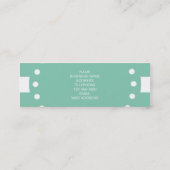 Mint Green White Stripes Pattern, Uw Monogram Mini Visitekaartje (Achterkant)