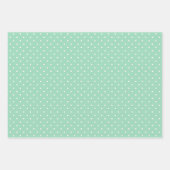 Mint Green & White Stripes Polka Dot Chevron Inpakpapier Vel (Voorkant 2)