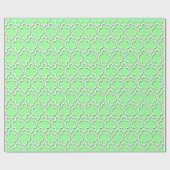 Mint Green White XL Moroccan Quatrefoil #7DS Cadeaupapier (Vlak)