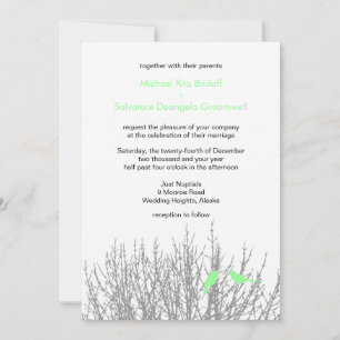 Mint Green Winter Background Weddings DIY Invitati Kaart