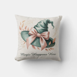 Mint Green Witch Pet Spooky Schattige Halloween Kussen