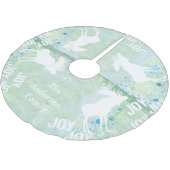 Mint Green Woodland Forest Moose Christmas Kerstboom Rok (Gekanteld)