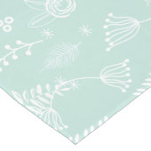 Mint Green Woodland Wildflower Varen Patroon Korte Tafelloper (Hoek)