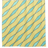 Mint Green Yellow en Black Modern Douchegordijn (Voorkant)