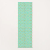 Mint Green Yoga Mat met Gouden Accenten – Stijlvol (Voorkant)