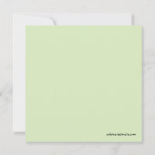 Mint Green Zebra Neutraal Baby shower Uitnodiging (Achterkant)