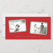 Mint Green Zen Bamboo laat foto van Chinees huweli Save The Date (Achterkant)