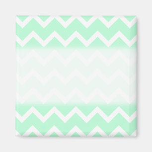 Mint Green Zigzag Chevron Stripes. Magneet