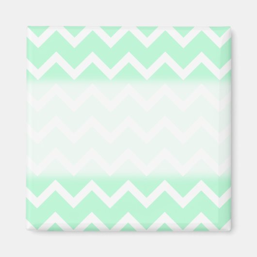 Mint Green Zigzag Chevron Stripes. Magneet (Voorkant)