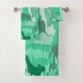 Mint Greenery Abstract Bad Handdoek (Insitu)