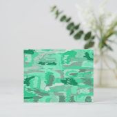 Mint Greenery Abstract Briefkaart (Staand voorkant)