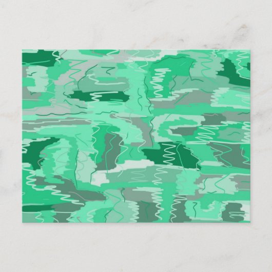 Mint Greenery Abstract Briefkaart (Voorkant)