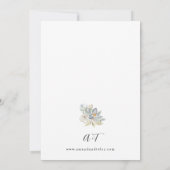 Mint Greenery & White Floral Wedding Kaart (Achterkant)