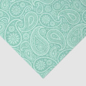Mint-gren tones paisley-patroon tissuepapier (Detail)