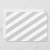 Mint Grey Stars White Stripes Baby shower Kaart (Achterkant)
