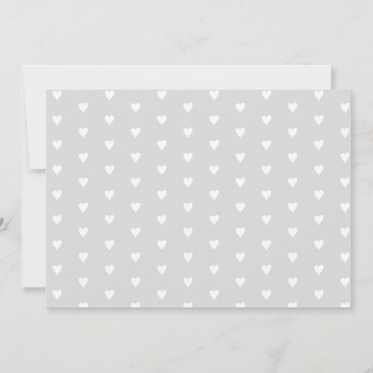 Mint Grey Stripes Raccoon Heart Baby shower Kaart (Achterkant)