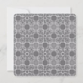 Mint Grey Trendy Geometrische Typografie Bruiloft Kaart (Achterkant)