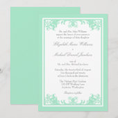 Mint Grey  Vlaanderen met scrollen Kaart (Voorkant / Achterkant)