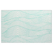 Mint-groen Abstract Modern Wavy Swirls Stof (Fat Quarter)