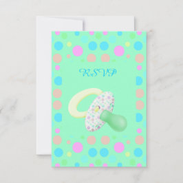 MINT GROEN BABY SOother BABY SHOWER RSVP