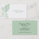 Mint groen blad visitekaartje (Voorkant / Achterkant)