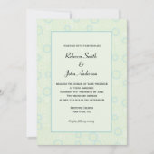 Mint Groen & Blauwgroen Blauw Swirl Patroon Bruilo Kaart (Voorkant)