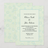 Mint Groen & Blauwgroen Blauw Swirl Patroon Bruilo Kaart (Voorkant / Achterkant)