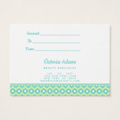 Mint Groen & Blauwgroen Tribal Ikat | Cadeaubon Visitekaartje (Achterkant)