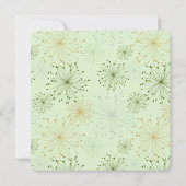 Mint Groen Bloemen Abstract Bruids Kaart (Achterkant)