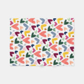 Mint Groen Blush Roze Blauwe Harten Art Patroon Fleece Deken (Voorkant (Horizontaal))