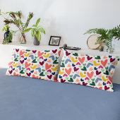 Mint Groen Blush Roze Blauwe Harten Art Patroon Kussensloop