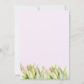 Mint Groen blush roze Tulp Modern Kaart (Achterkant)
