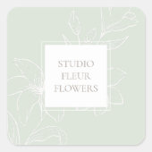 Mint Groen | Chic Floral Label (Voorkant)