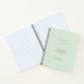 Mint Groen | Chic Minimalist Floral Notitieboek (Binnen)
