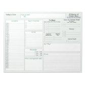 Mint Groen | Dagelijkse planner | 5 en 1 Food Jour Notitieblok (Voorkant)