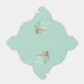  Mint Groen Dank u Roze Rozenbloemen Bedankdoosjes (Uitgevouwen)