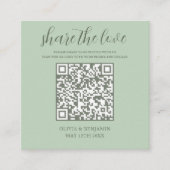 Mint Groen | Deel de Love QR-code Informatiekaartje (Voorkant)