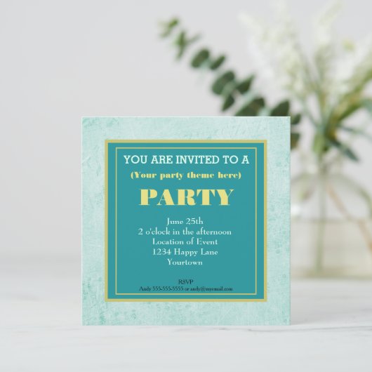 Mint Groen  document textuur Generieke Partij Kaart (Staand voorkant)