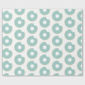 Mint Groen Donut Patroon Wrapping Papier (Vlak)