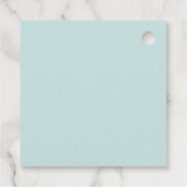 Mint Groen Eenvoudig Hart Baby shower Dank u Bedankjes Labels (Achterkant)