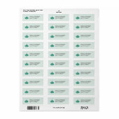 Mint Groen Eenvoudige Ginkgo Leaf Natuur Etiket (Full Sheet)