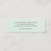 Mint Groen Eenvoudige Ginkgo Leaf Natuur Mini Visitekaartje (Achterkant)