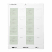 Mint Groen | Eenvoudige moderne bloemist verzendla Etiket (Full Sheet)