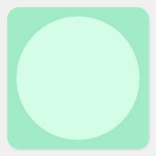 Mint Groen Elegante Kleur Custom Blank Modern Vierkante Sticker