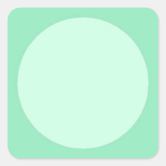 Mint Groen Elegante Kleur Custom Blank Modern Vierkante Sticker (Voorkant)