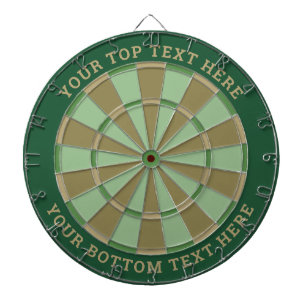 Mint Groen en Bruin Dartbord met aangepaste tekst