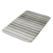 Mint Groen en Bruin Stripe Patroon Badmat (Gekanteld)