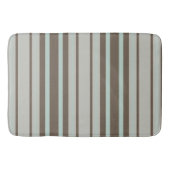 Mint Groen en Bruin Stripe Patroon Badmat (Voorkant)