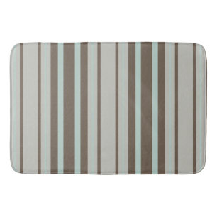 Mint Groen en Bruin Stripe Patroon Badmat